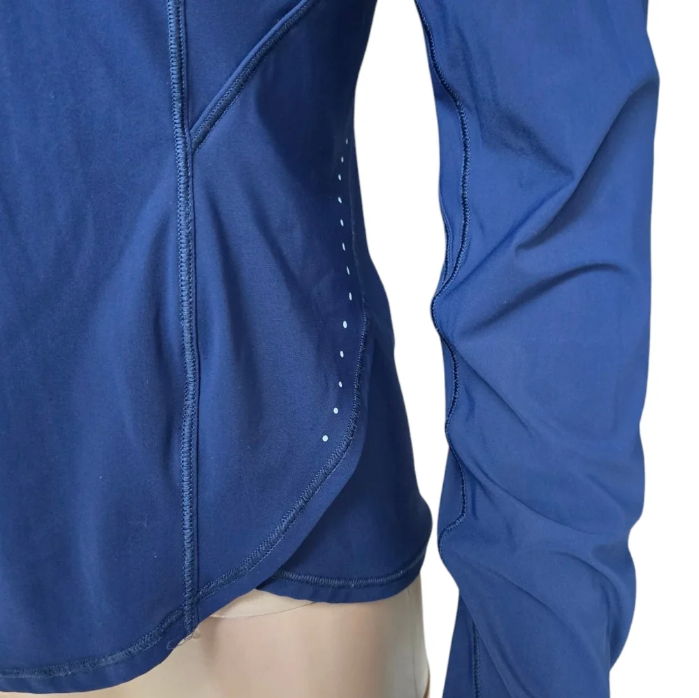 Lululemon UV Protection Fold-Over Running Long-Sleeve Shirt Night Sea